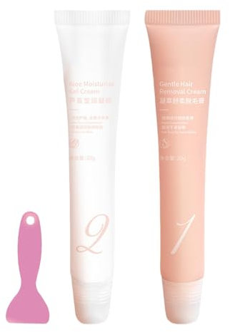 Liora Beauty Haarentfernungscreme, sanfter Haargel-Crementferner, Glide & Go-Haarentferner mit Schaber-Set für Frauen, Gesichts- und Körperhaarentferner