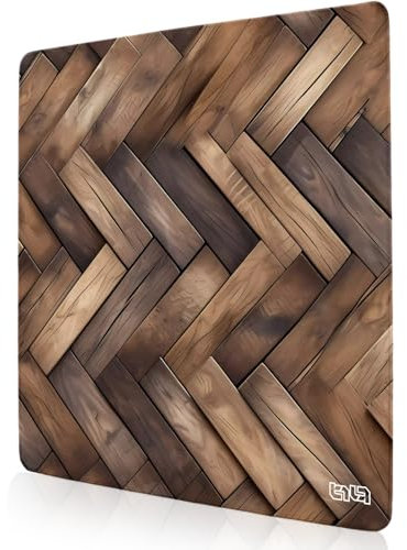 Tilt Tapis de Souris Gamer 30x30 cm | Tapis de Bureau Gaming Anti-Dérapant | Mouse Pad Imperméable pour PC et Accessoires Gaming | Tapis de Clavier (Oak Floor)
