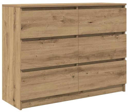 vidaXL Sideboard Artisan-Eiche 100x35x76 cm Holzwerkstoff, Kommode, Schrank, Mehrzweckschrank, Anrichte, Beistellschrank, Flurschrank