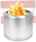 grillshop.at Feuerschale Camping - Edelstahl Feuerschale mit Grillrost (separat erhältlich) - Feuerschalen für den Garten Flame Engine - Feuerkorb Modell Tiger 50cm