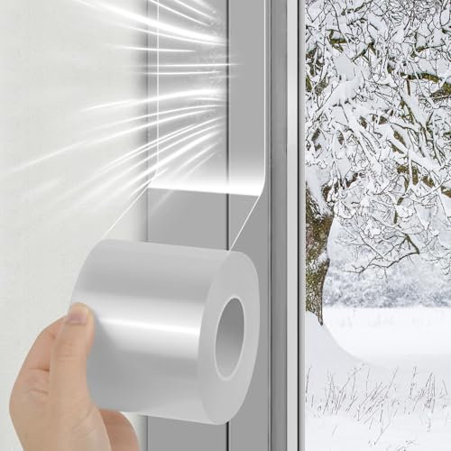 vsshe Cinta Aislante Termica para Ventanas y Puertas 70mmX10m, Aislamiento Térmico Autoadhesivo de burletes para puertas, sin residuos, para burletes de puertas, techos, invernaderos, garajes