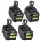 4 Stück 8000mAh P108 Ersatzakku für Ryobi 18V Akku Li-ion Ersatzakku Kompatibel mit Ryobi Akku RB18L50 RB18L40 P104 P105 P107 18V Werkzeugen mit LED-Anzeige (4Pcs 8.0Ah)