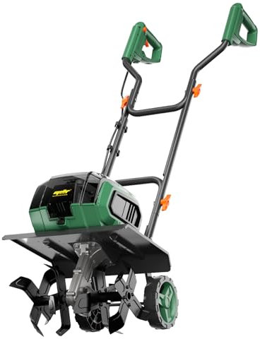 Mellif Akku-Gartenfräse für Makita 18V Akku – 22 cm Arbeitstiefe, 32 cm Arbeitsbreite, bürstenloser Motor, 2-Punkt-Sicherheitsschalter, klappbares Design, 16 Stahlzinken (ohne Akku)