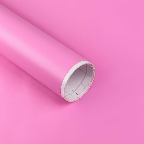 Matt Autofolie,Selbstklebend Schutzfolie aus Vinyl für Auto,Motorrad,Fahrrad,rosa,300 X 30cm,car Wrapping Folie,Air-Release-Technologie Selbstklebende Autofolie für Fahrzeug Möbel DIY innen außen