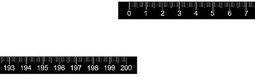 QUARKZMAN Selbstklebendes Maßband 200 cm von links nach rechts ablesbar, Messbänder zum Aufkleben auf die Werkbank (Schwarz)