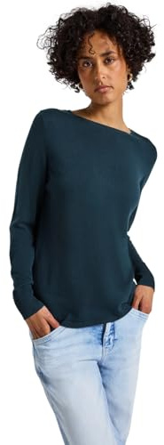 Street One Damen 3015618 Basic Pullover, Tide Blue, 34
