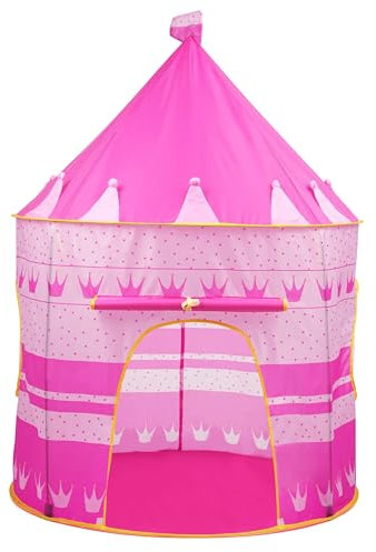 Crystals Kids Pop Up Play Tent – Princess Castle Playhouse for Children | Sensory Tents for Children | Barbie Kid Tent | Foldable Pop Up Playhouse Fun Toy (Pink Princess)