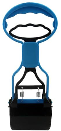 Hiemible Recogedor De Heces para Perros | Recolector de Cacas para Cachorros - Pala Plegable con Mango Largo para Jardín, Patio, Césped Y Camping