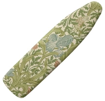 Drnuikhe William Morris Prints Ironing Board Covers,Elastic Edge 3 Bottom Nylon Buckle Straps, Stain Resistant & Resistant Scorch, Easy to Installation Fasteners Decor Size-XL 17 x 49