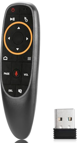 AYHWP G10S Air Mouse Mando a Distancia, Mando a Distancia Bluetooth de 2,4 GHz con función de Voz, giroscopio de 6 Ejes, 2,4G RF, con Receptor USB para Smart TV, PC, Android TV Box