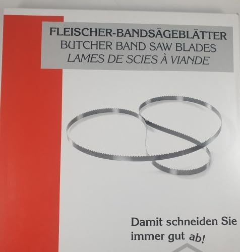 Bandsägeblätter für Fleischer Knochen Lebensmittel Bandsäge rostfrei gehärtet versch.Längen Pk.3 Stück - 1820mm