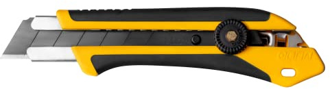 OLFA 25mm Extra Heavy-Duty Utility Knife (XH-1) - Multi-Purpose Custom Cutting Depth Utility Knife w/Reinforced Fiberglass Handle & Snap-Off Blade, Replacement Blades: Any OLFA 25mm Blade