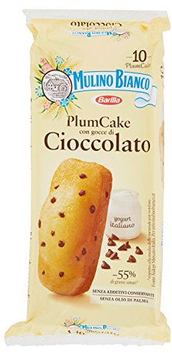 Mulino Bianco Merendine Plumcake con Gocce di Cioccolato, Snack Dolce per la Merenda - 350 g