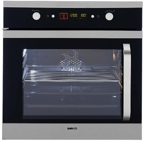 Beko oim 25500 XL encastrable Four Electrique/A/0,88 kWh/Porte à ouverture vers la gauche/écran/Acier inoxydable animé Noir