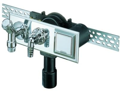 DALLMER Wandeinbau-Waschgeräte- Siphon 406 E,mit integrierter Wasserversorgung sowie Elektroanschluss für ein Waschgerät