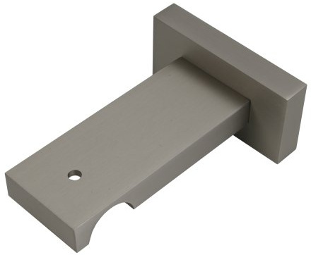 Liedeco Träger eckig 8,5 cm, 1-läufig für Gardinenstangen, Innenlaufprofile 20 mm ø Pur | vernickelt | 1 Stück