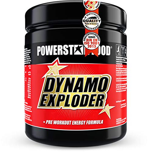 DYNAMO EXPLODER | Premium Fitnessbooster für mehr Kraft, Fokus und Wachheit mit Koffein, Guarana, Taurin, Magnesium, Vitaminen & unserer Spezialmatrix | Fresh Lime | 500g | MADE IN GERMANY