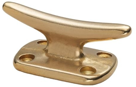 Whitecap Fender Cleat - Polished Brass - 2