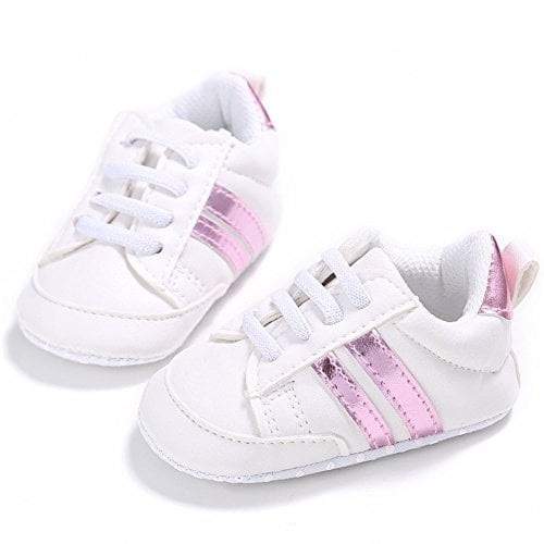 Geagodelia Neonato Scarpine Primi Passi Sneaker Bambini Bambina Scarpe Antiscivolo 0-18 Mesi