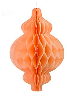 Creativery 1 Wabenball Figur Laterne 25cm (apricot 714) // Honeycomb Hängedeko Raumdeko Geburtstag Party Feier