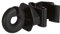 AKO 25x T-Pfosten Weidezaunband Clip Isolator, schwarz - Verbessertes Clip System - Einfaches Anklippen am T-Post - Für Weidezaunband bis 50mm