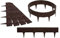 GARDENIX Stein Rasenkante Kunststoff - Beetumrandung Steinoptik, 3.16m Gartenpalisade, Beeteinfassung Braun, 4 Module, UV-beständig Beetzaun, Gartenpalisade Vielseitig Einsetzbar