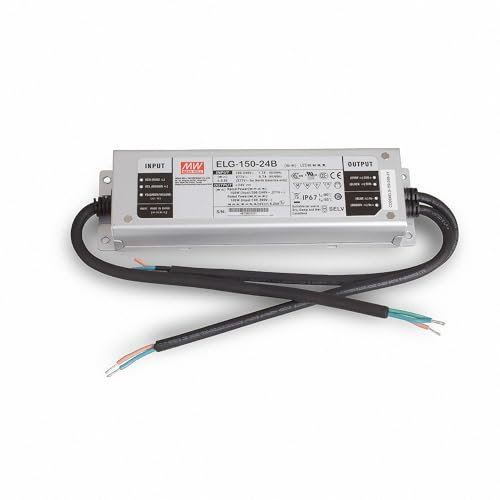 Mean Well ELG-150-24B-3Y LED Netzteil Trafo SNT 24 V/DC/0-6.25 A/ 150W IP67 Transformator für Beleuchtung