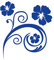 kleb-Drauf® | 1 Blumenranke | Blau - matt | Wandtattoo Wandaufkleber Wandsticker Aufkleber Sticker | Wohnzimmer Schlafzimmer Kinderzimmer Küche Bad | Deko Wände Glas Fenster Tür Fliese