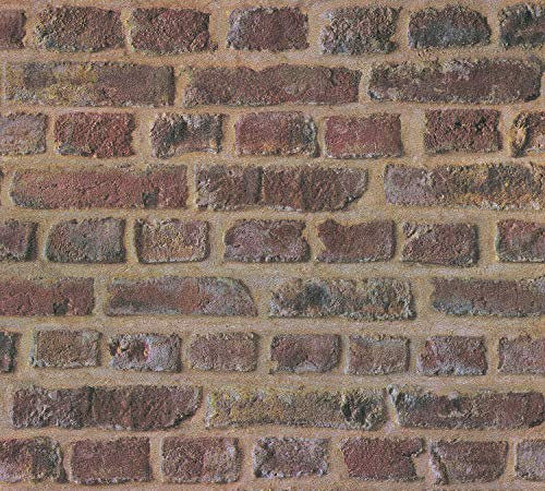 Thomas Vlies-Tapete Mauer Stein rot 10,05 m x 0,53 m rot TLT019