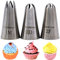 Tumtanm Boquillas grandes de acero inoxidable sin costuras, 1 m, 2D, 2F, boquilla para glaseado, herramienta de boquilla para cupcakes