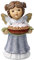 Goebel X-Mas Nina & Marco Engels-Figur Weihnachtsbäckerei aus Porzellan Mehrfarbig, Maße: 6cm x 6cm x 10,5cm, 11-750-75-1