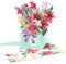3D Lily Flower Greeting Card Gift for Woman-Pop Up Flower Card with Envelope for Mother's Day, Wedding Anniversary, Women's Birthday, Valentine's Day, Get Well Soon, Thank You, All Occassion