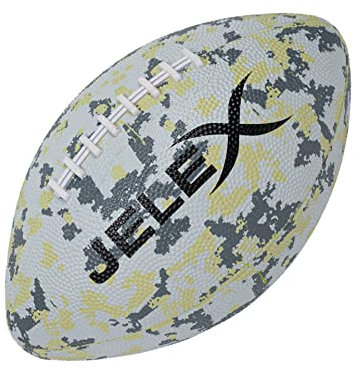 JELEX Touchdown American Football aus Gummi, mit klassischer Naht und hervorragender Sprung- und Flugeigenschaft, optimale Handlichkeit mit gutem Grip. Gewicht: 400 g