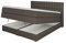 Betten Jumbo King Boxspringbett 160x200 cm mit Bettkasten 7-Zonen TFK Härtegrad H4 und 10cm V2-Topper | Farbe Braun | div. Größen verfügbar