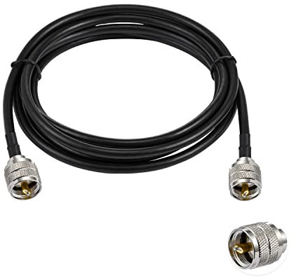 Vecys UHF Maschio PL-259 a UHF Maschio PL-259 Cavo Coassiale a Bassa Perdita Cavo Jumper RG58 10FT/3M per Walkie Talkie CB Radio SWR Meter Antenna Analyzer