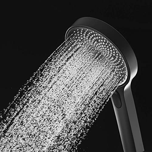 Decaura Handbrause 3 Modi Soft Rain Duschkopf Große Handbrause Matt Schwarz