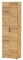 Lomadox Garderobenschrank in Navarra Eiche Nb., B/H/T: ca. 59/199/34 cm