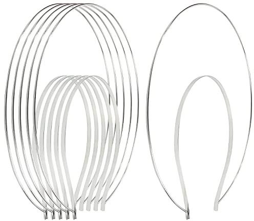 6 Stück Metall Silber Königin Göttin Engel Halo Krone Stirnband Dünne Haarbänder Tiara Haarreifen DIY Handwerk Einfarbig Basis Bänder Hochzeit Braut Kopfschmuck Halloween Party Kostüm