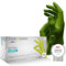AMPri Med-Comfort Lot de 100 gants jetables en nitrile sans poudre Vert Taille S M L XL