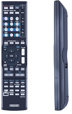 GOUYESHO AXD7721 Fernbedienung Passend für Pioneer AV-Receiver VSX-44 VSX‑45 VSX-329-K VSX-454 VSX-529-K VSX-824 VSX-830 VSX‑830‑K SC-9540 VSX-1024 VSX-1029 VSX-1130-K VSX-S300-K