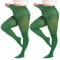 MANZI Strumpfhose Damen grosse grössen Bunte Feinstrumpfhose für Damen 70 Denier,Clover Green,4XL