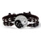 Bungsa Doppel-Armband zum Teilen Yin und Yang aus Nylon/Messing Unisex - Schwarzes Band