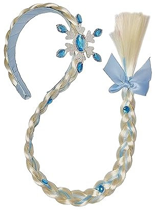 Perruque Raiponce Perruque Princesse Enfant, Perruques Déguisement, Tresses Cheveux Extensions, accessoire de cheveux pour filles et enfants, pour Carnaval Haloween Fête (B)