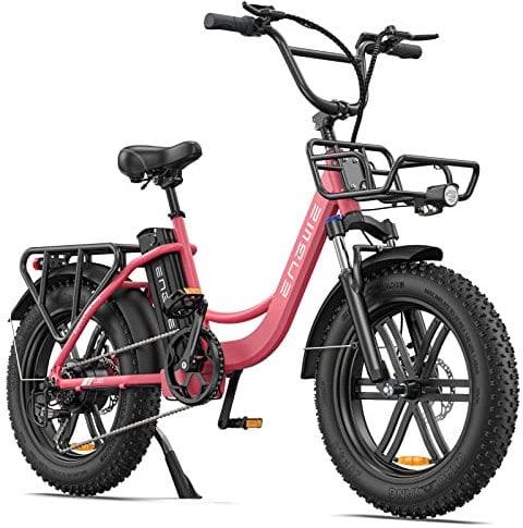 ENGWE Electric Bike for Adults 20 Fat Tire E-Bike with 48V 13AH Battery, 7-Speed, Dual Shock Absorber Perfect for Commuting and Off-Road Adventures (Red)