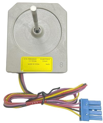 EAU63103012 Condenser Fan Motor for LG Kenmore Refrigerators,Replaces EAU63103001,PS12750395,AP6978854,DC 12.0V 0.51A,4-Wire 4-pin connecto