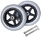 BEdaw Vollgummi-Rollstuhl Vorne Hinten, 2 Stück, 6 Zoll, 7 Zoll, 8 Zoll Rollstuhlräder, Ersatzteil Für Manuelle Rollstühle, Mit Lager/Gray/190Mm (8 In)