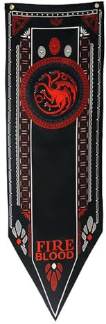 game thrones house of the dragon - game thrones Targaryen house banner 150X45CM