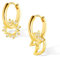 ALEXCRAFT Mond Sonne Stern Ohrringe Gold Hängend Creolen Klein Damen 14K Vergoldete Ohrringe Geschenk für Frauen Freundin Mama Mädchen