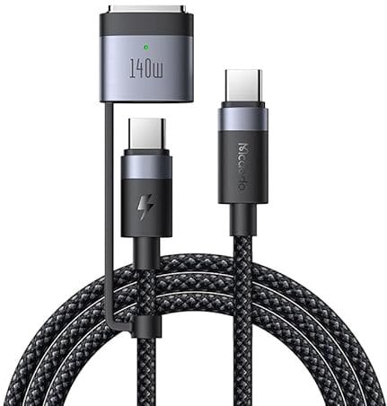mcdodo USB C auf Mag-Safe 3 Kabel 140W/240W USB C auf USB C Ladekabel 2M Schnellladen Typ C auf Mag Safe 3 Kompatibel mit MacBook Pro M1 2021,MacBook Air M2,2023 M2 Pro iPad Pro, Macbook iPhone 15