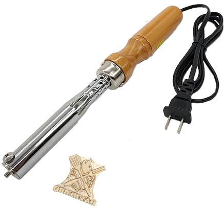 Personalisierter elektrischer Brandeisen-Stempel für Holz Leder Kuchen individuelles Logo Löten aus Kupfer mit Messingkopf und Holzgriff für Holzbearbeitung Backen handgefertigtes Design und Grillen